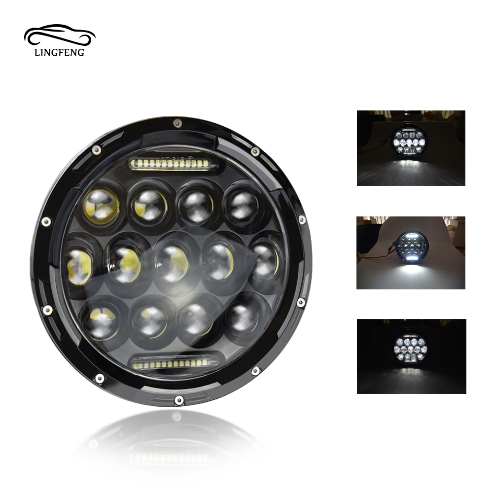 h4 motorcycle 7inch motorbike angel eye led headlight with high quality