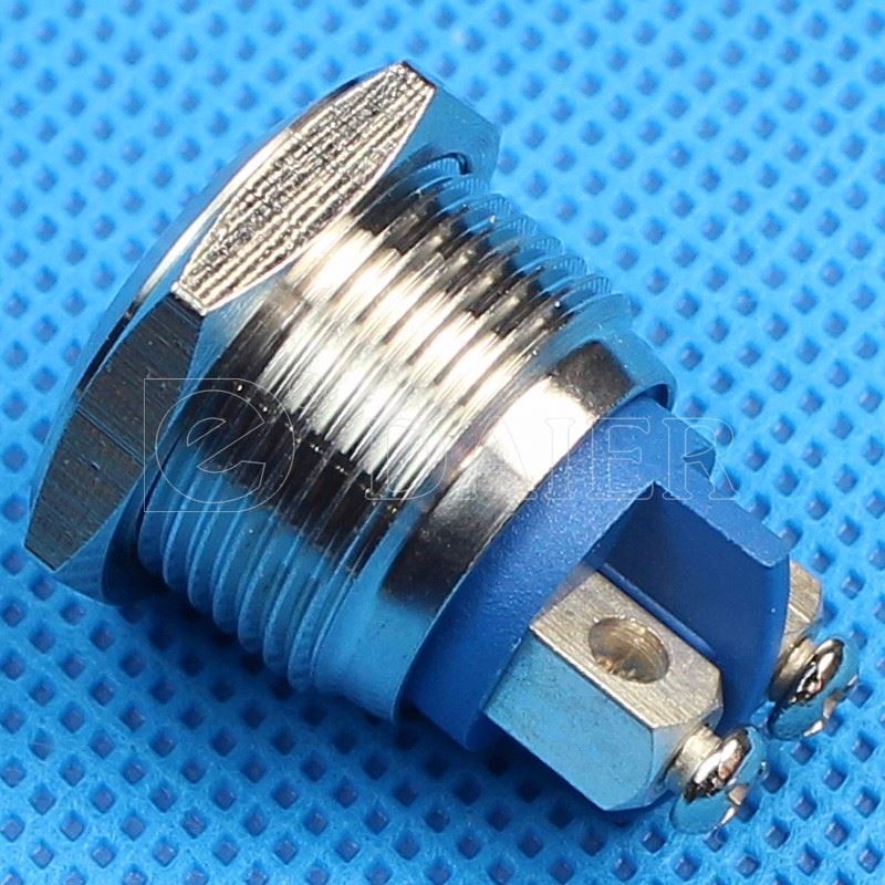 Momentary Normally Open metal IP65 16mm anti vandal push button switch