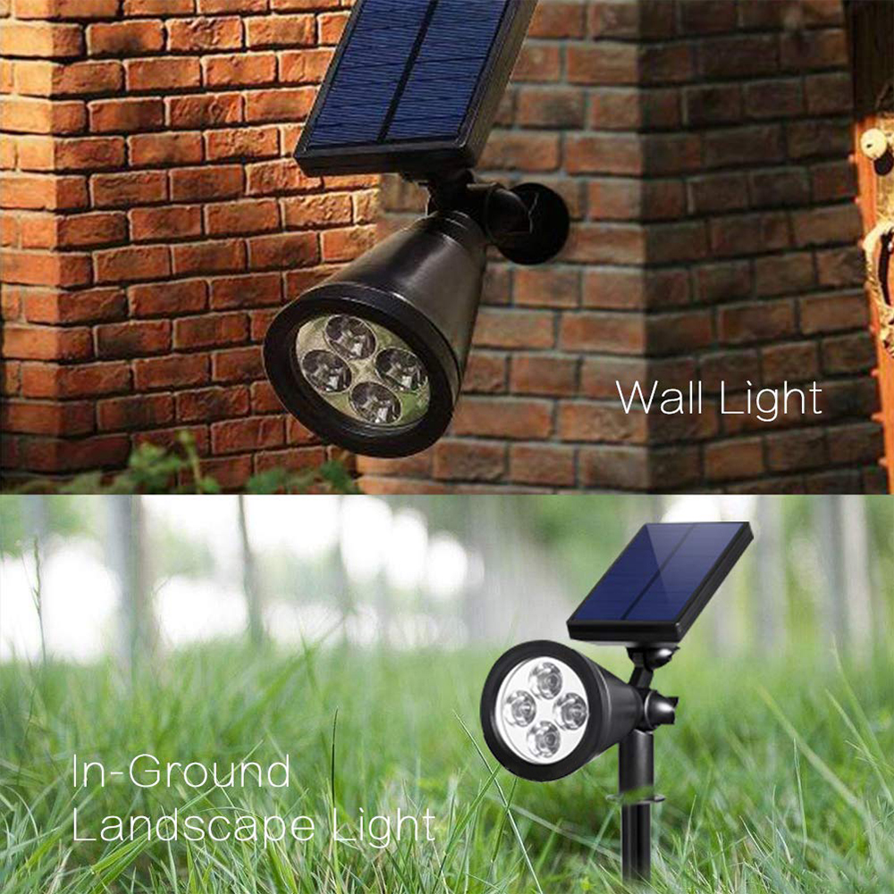 Wholesale Waterproof 4 LED Solar Spotlight Adjustable Solar Spot Lawn Light Outdoor