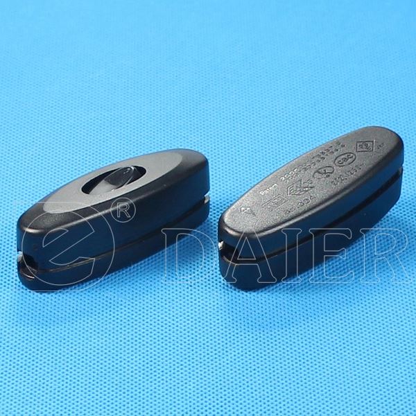 8S.304 Black 6A 125VAC Inline ON OFF Switch