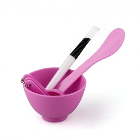 Beauty 6 in 1 DIY Facial Mask Miing Bowl Brush Spoon Stick Tool Set Model 1
