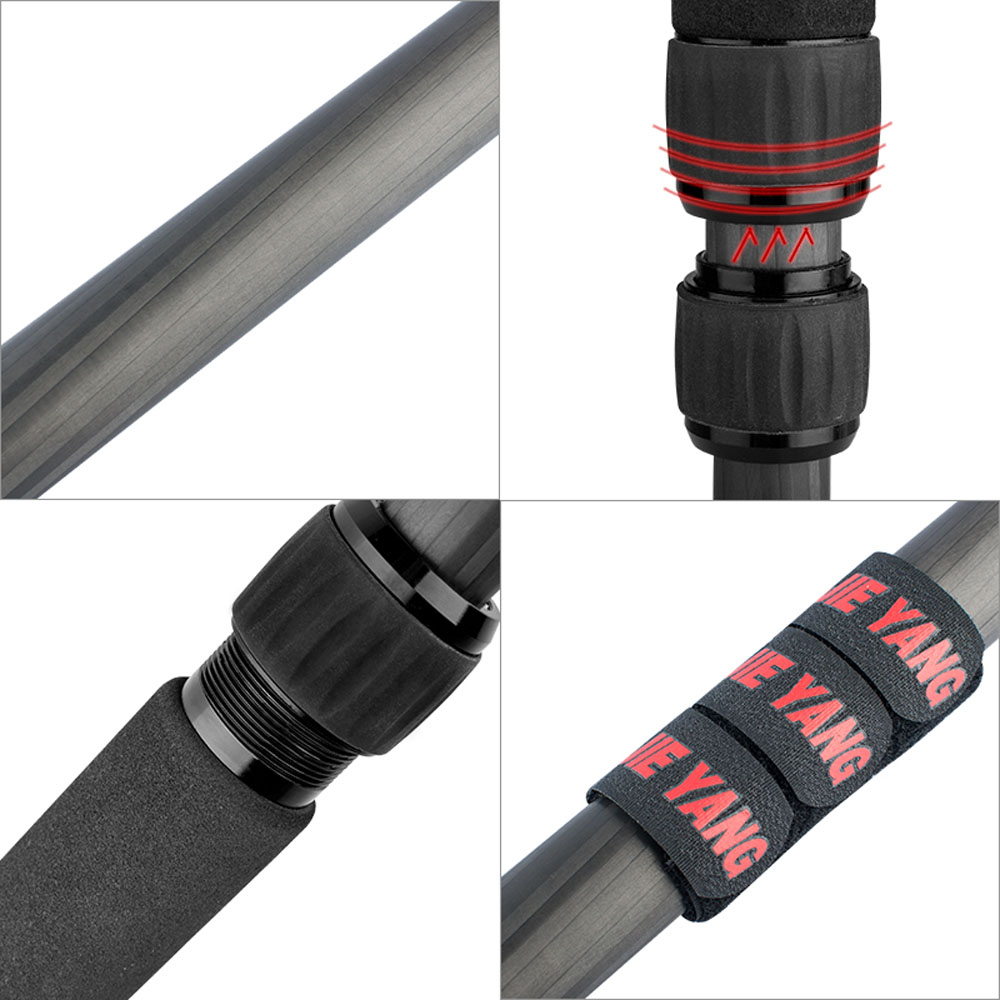 3m/9.8ft Lightweight Carbon Fiber Microphone Pole Arm Extension 4 Sections Extendable Telescoping with 3kg/6.6lbs Load Capacity
