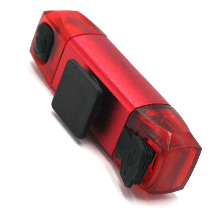 Wholesale USB Rechargeable Bicycle Tail Light Red High Intensity Rear LED Accessories Fits On Any Road Bikes, Helmets