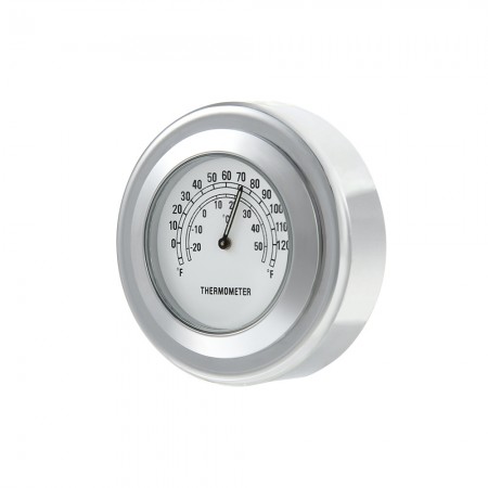 Motorcycle WindShield Chrome Dial Thermometer For Harley Glide Custom