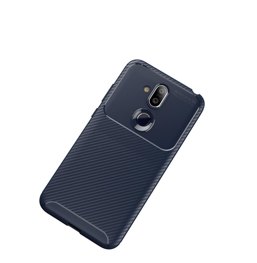 For Nokia 8.1 New Premium Shock Protection Carbon Fiber Skin TPU Silicone Case For Nokia X7