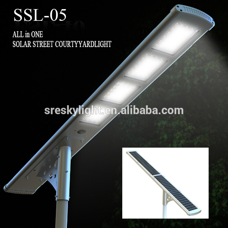 80W High Power Induction Lamp All In One Led Solar Street Light