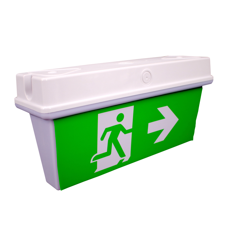 weather proof exit box SAA emergency sign rechargeable exit sign