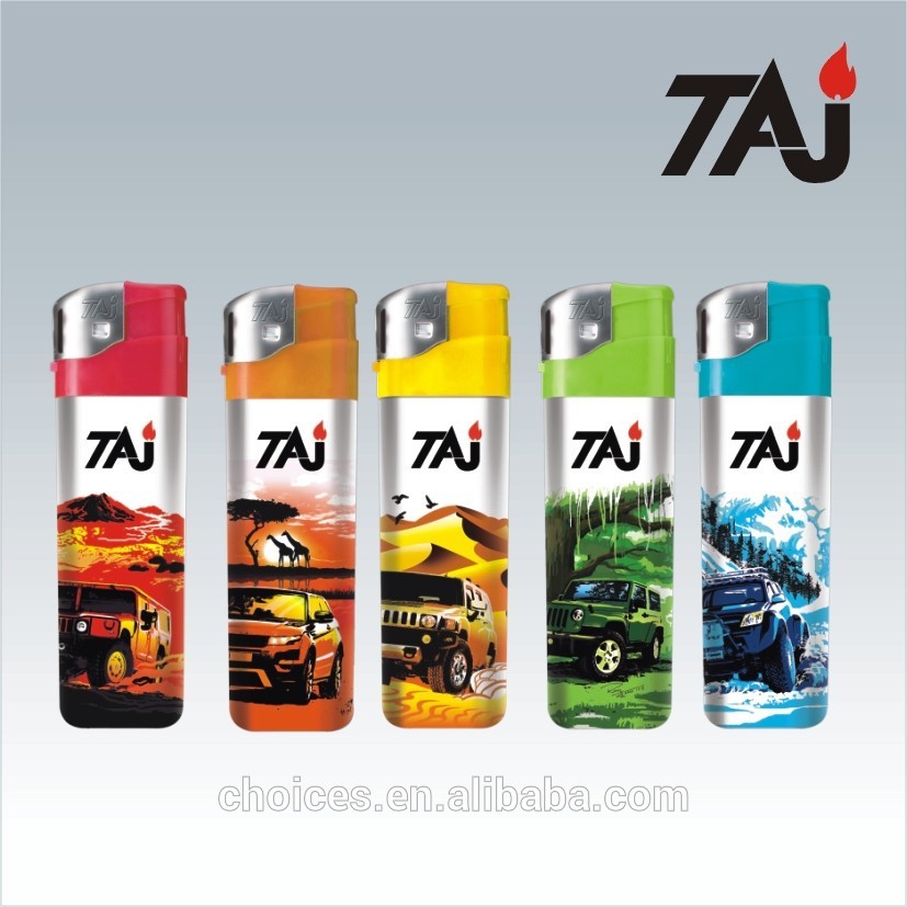 TAJ cool electronic gas lighter with off-roader wrapper