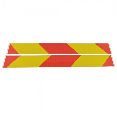 Car Truck Universal Parallelogram Pattern Reflective Stickers-Yellow&Red5 pair