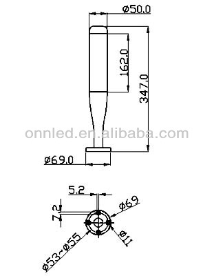 tri-color led signal light for machine with DC24V CE RoHS 2 years warranty