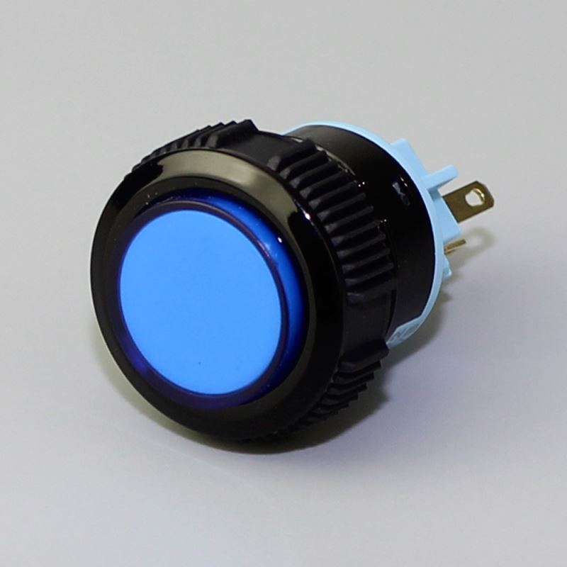 22mm High Button Lens Illuminated SPDT Momentary IP67 Black Color Plastic Push Button Switch