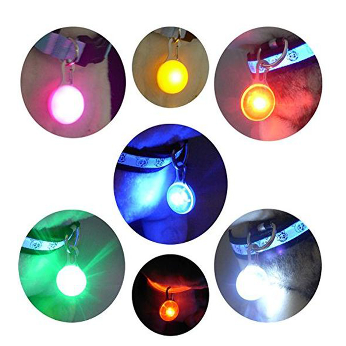 Goldmore Pet Collar LED warning Lights,Assorted Colors Waterproof Shockproof LED Safety Night Walking Light For Dog&Cat