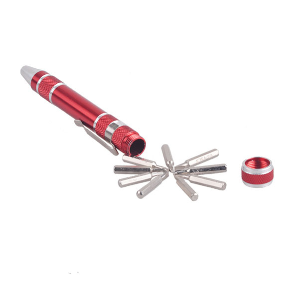 8 in 1 Screwdriver Bit Aluminum Alloy Mini Pocket Phillips Screw Driver Set