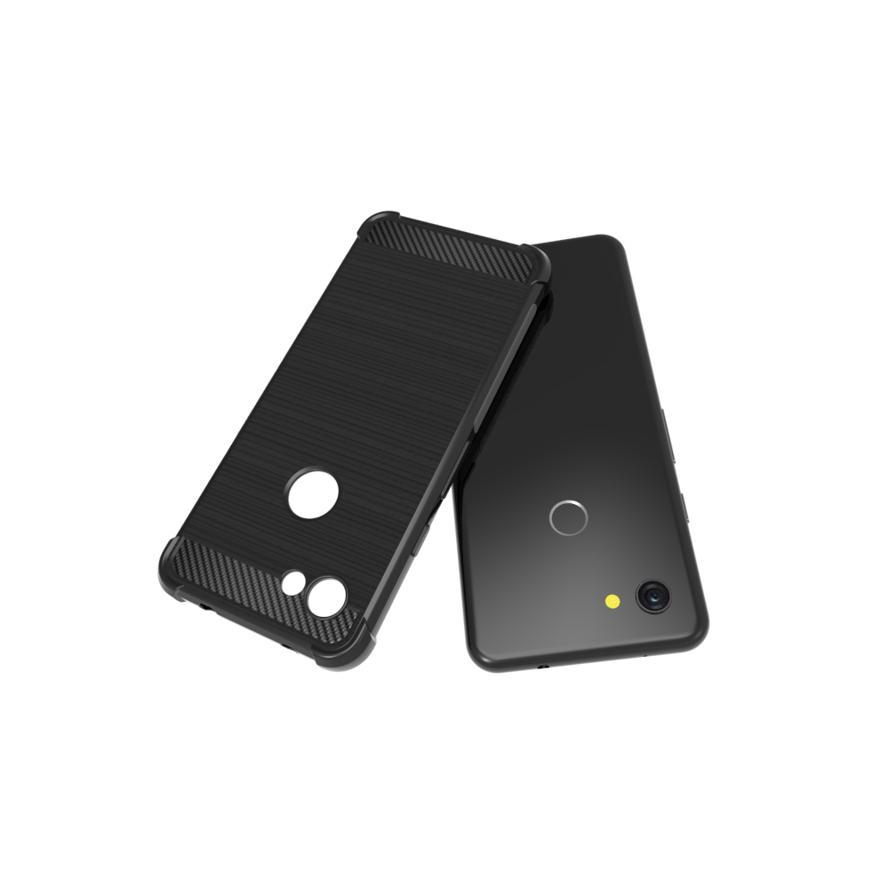 newstyle Carbon Fiber Cover soft Tpu Brushed case For Google Pixel 3 Lite