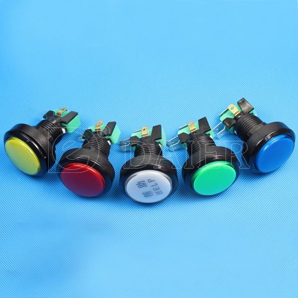 24MM 16A 250VAC Illuminated Plastic Micro Switch Push Button Switch