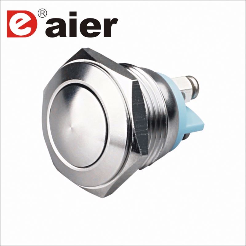 Round NO Stainless steel waterproof china push button switch 16mm