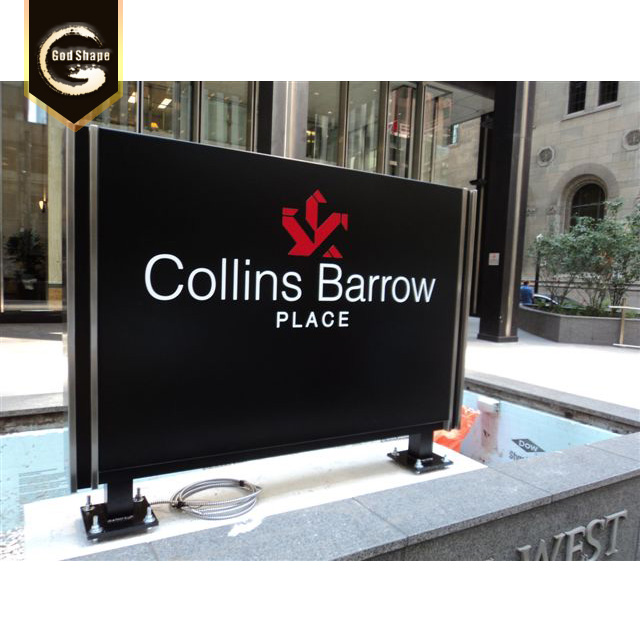 Manufacturer custom outdoor double sided vision guide aluminum led pylon sign board