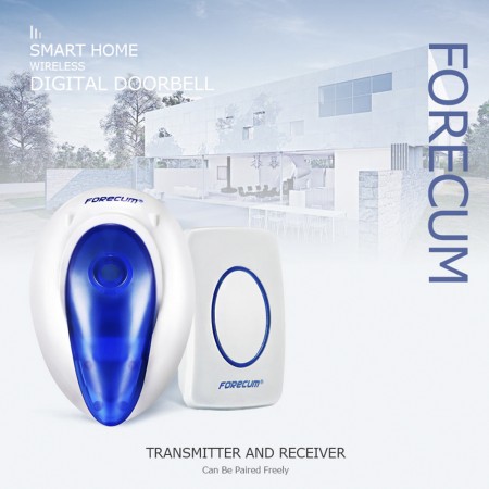 Wireless portable digital door bell 36 sound music chime cordless 100m range AC Easy installation no need to drag the line