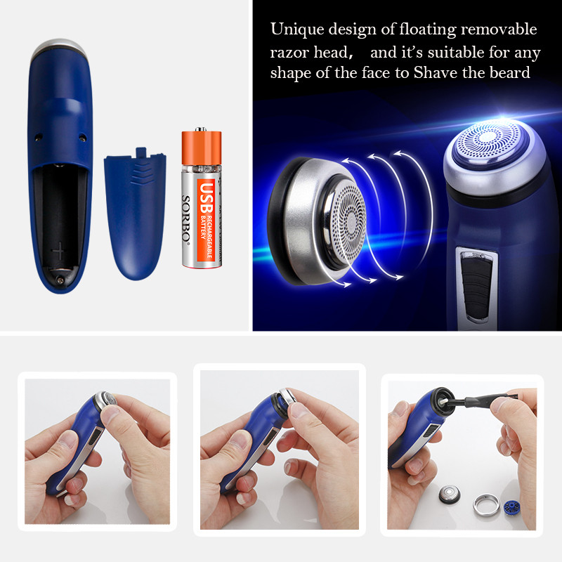 Safety tool mini perfect combination of electric portable shaver for men