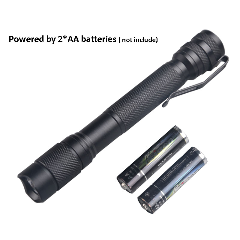 3W XPE Led Mini Tactical Torch Light Flashlight Powered Dry Battery, Led Pen Light