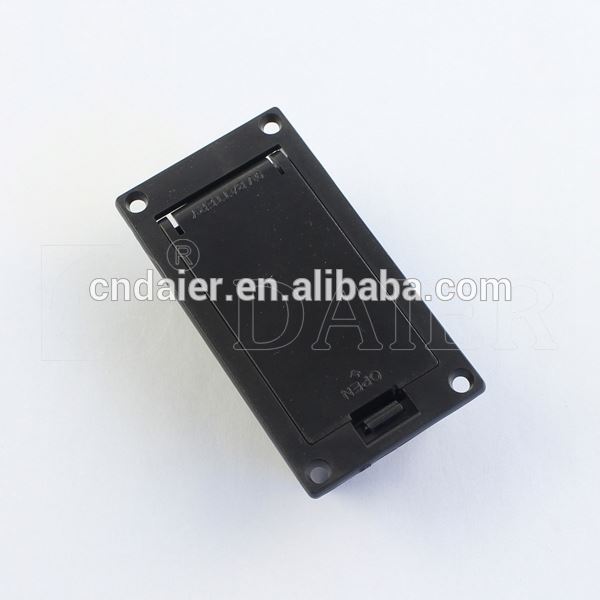 9v battery black case with cover 9v battery holder