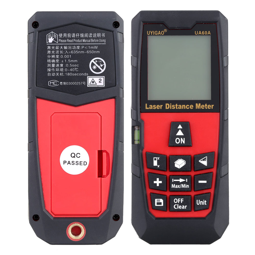 High Precision Laser Rangefinder 60m Laser Distance Meter Digital Range Finder Measure Self-calibration Level Electronic Ruler
