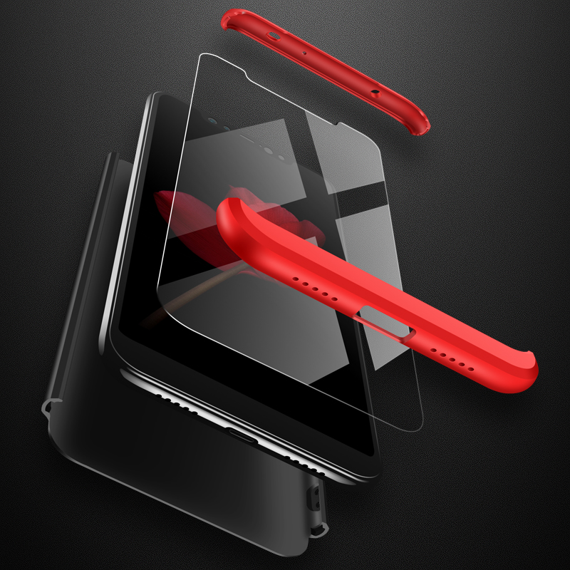 360 Cover case for Redmi Note 6 Pro, Removable 3in1 Hard PC Shield Back Cover Case for Redmi Note 6 Pro phone cases