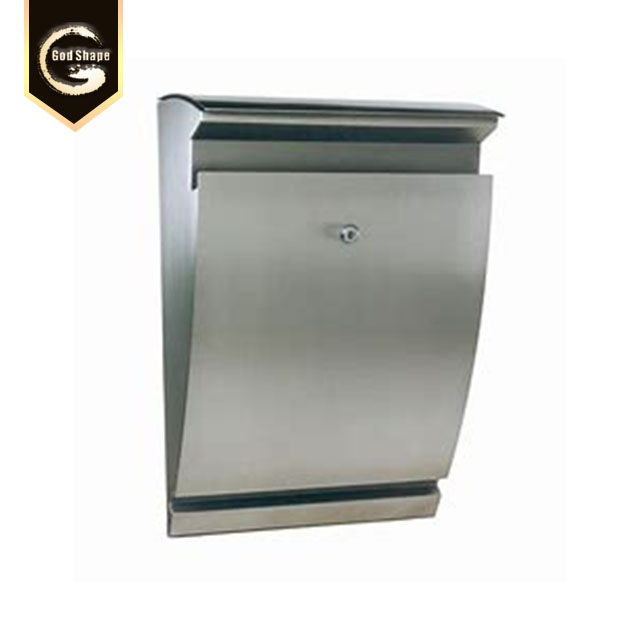Apartment Outdoor Metal  Wall Mounted Stainless Steel Waterproof Curved Letterbox Post Mailbox Lock