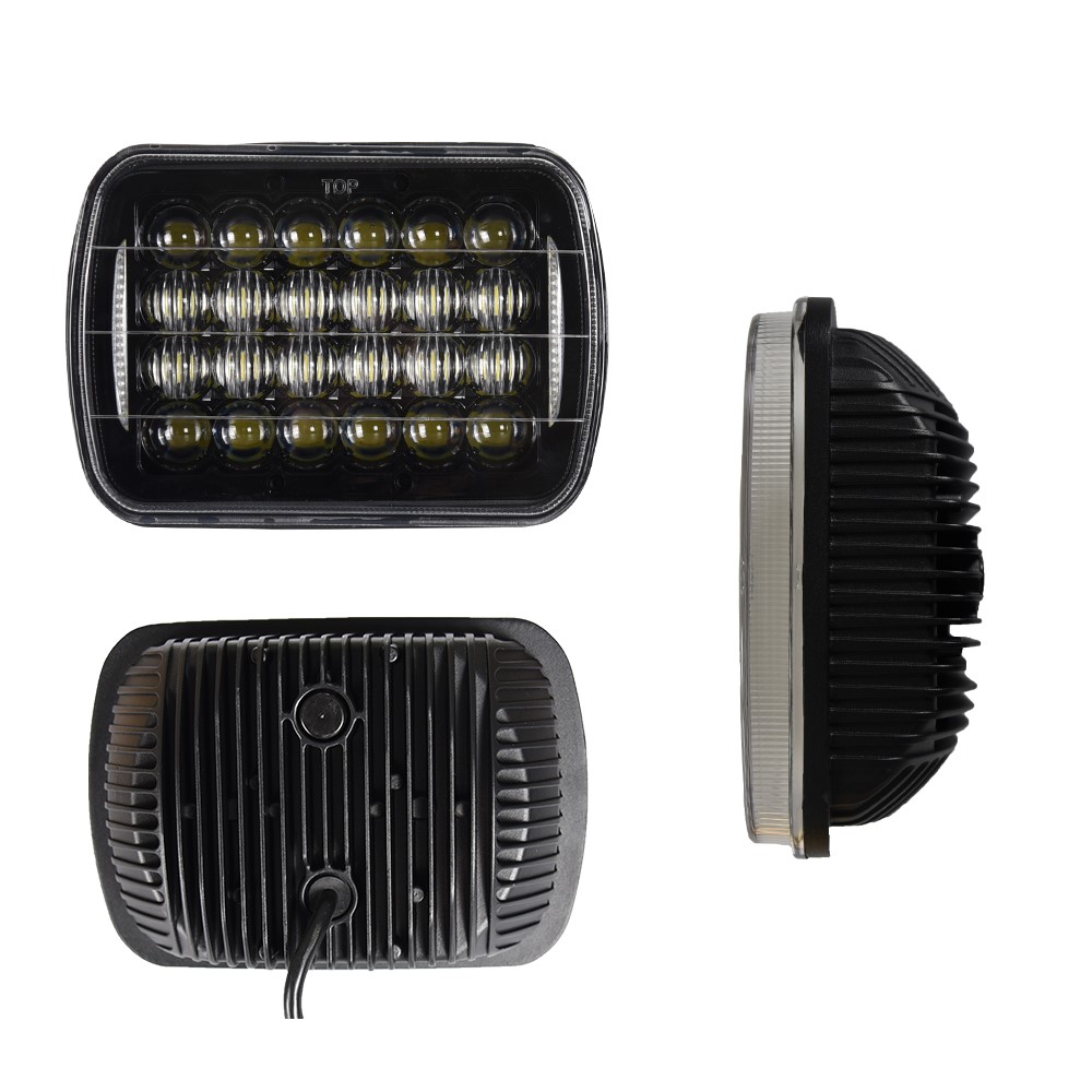 Updated 7inch rectangle cherokee xj headlight for jeep