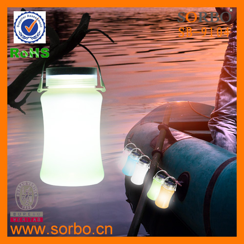 Solar Powered Decorative LED Folding Waterproof Soft Silicone Standing Lantern