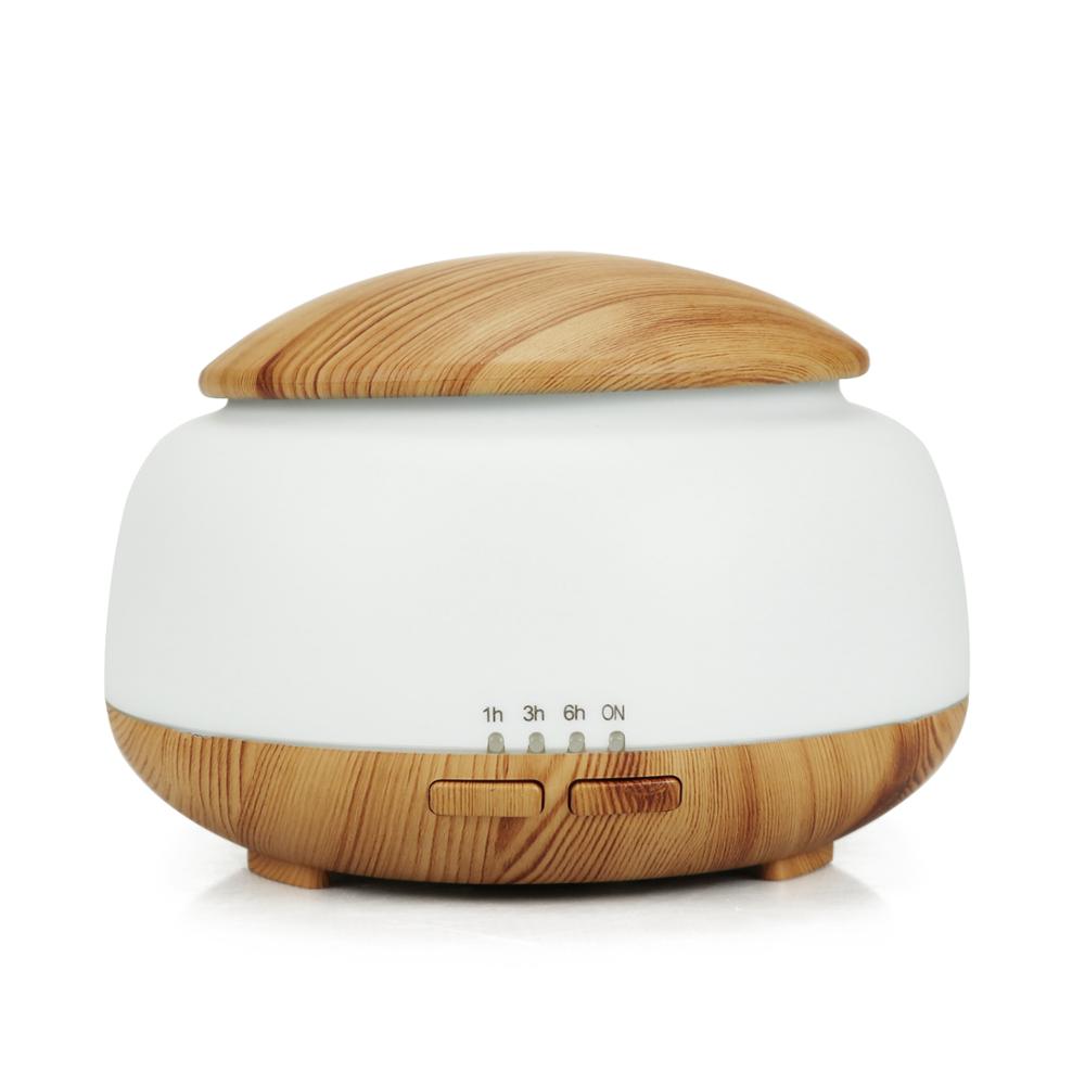 300ml ultrasonic aroma diffuser cool mist essential oil humidifier with soothing color LED light and 4 timer ODM & ODM welcomed