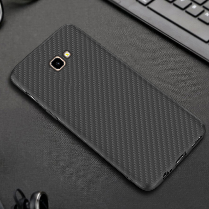 Matte Finish Carbon Fiber Textured Light Thin Shock Absorbing Bumper Skin hard case For Samsung galaxy J4 Plus