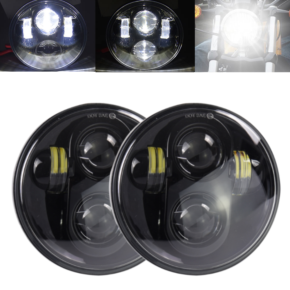 High/Low Beam 5.75inch angel eye LED Headlight 45w DRL motorcycle headlight