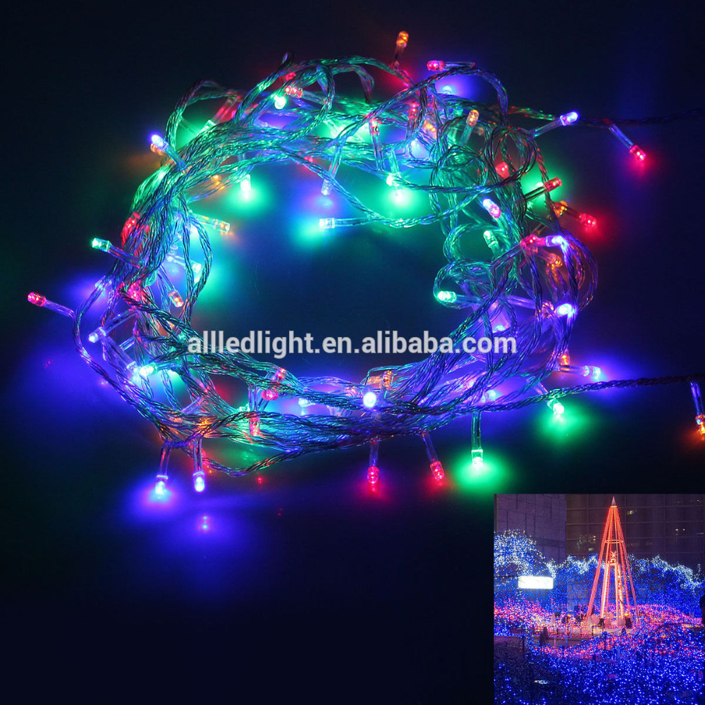 10M Eco-friendly transparent PVC wire cable 100 LED christmas light festival String fairy light