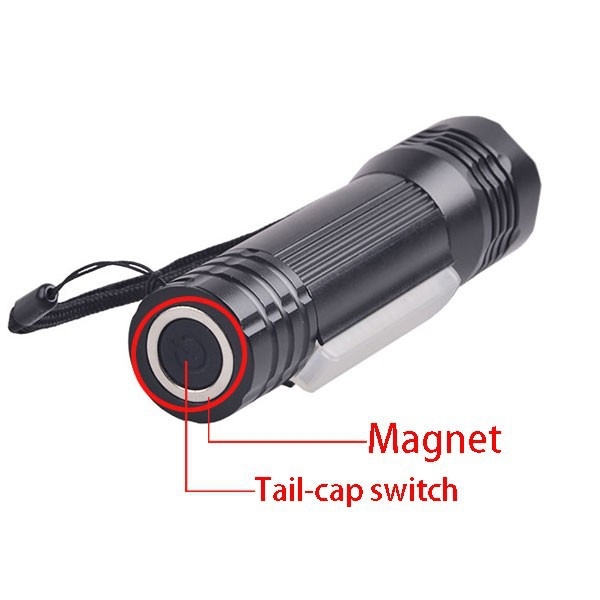 Magnetic Base With Side LED Flashlight Waterproof Multipurpose LED Torch Light