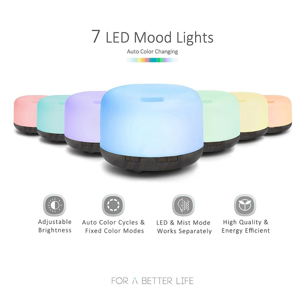 Aromatherapy Diffuser , Essential Oil,Ultrasonic Cool Mist Humidifier, LED Lights