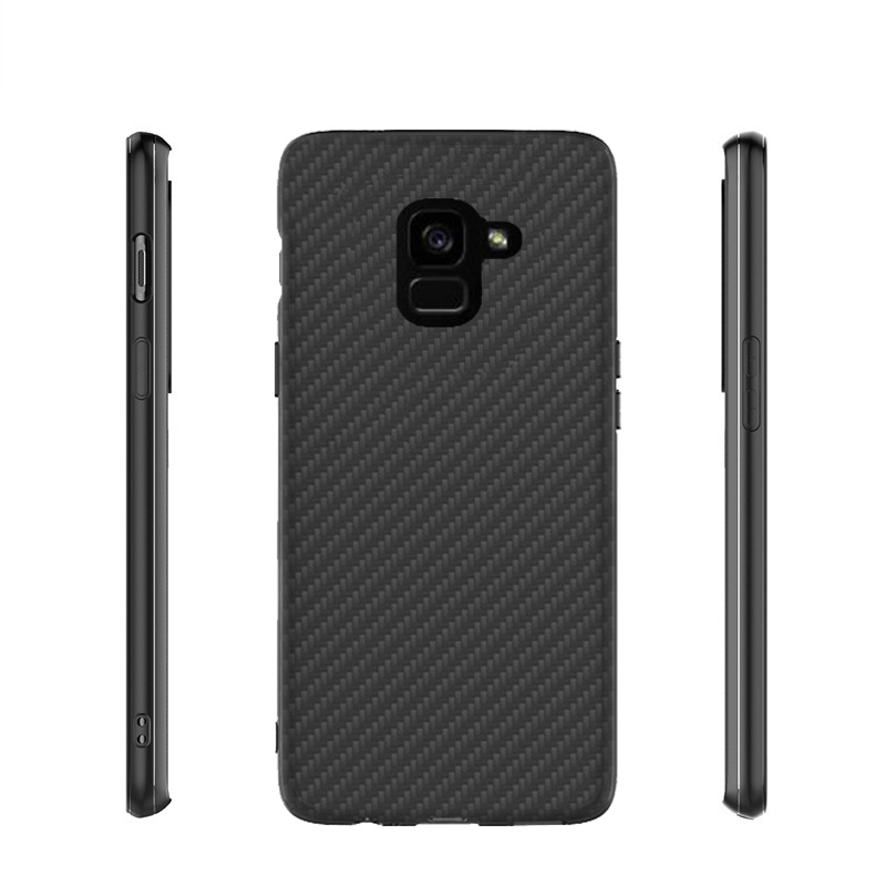 Premium Carbon Fiber  Case Full Sides Protective Shell Back shockproof Cover Design For Samsung galaxy A7 2018
