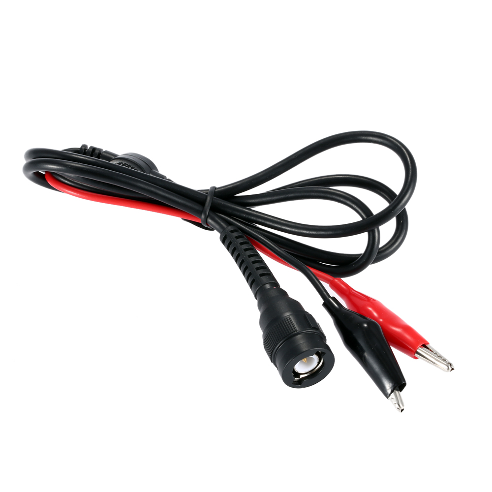 Test Lead BNC to Dual Alligator Clip Insulated Test Leads Probe Coaxial Cable Line P1012