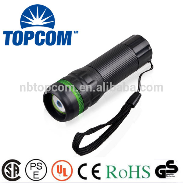 ABS Plastic Zoom Portable Led Flash Light