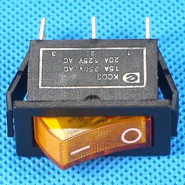 Mini 20A 125VAC SPST 3PIN ON OFF Rocker Switch 12V