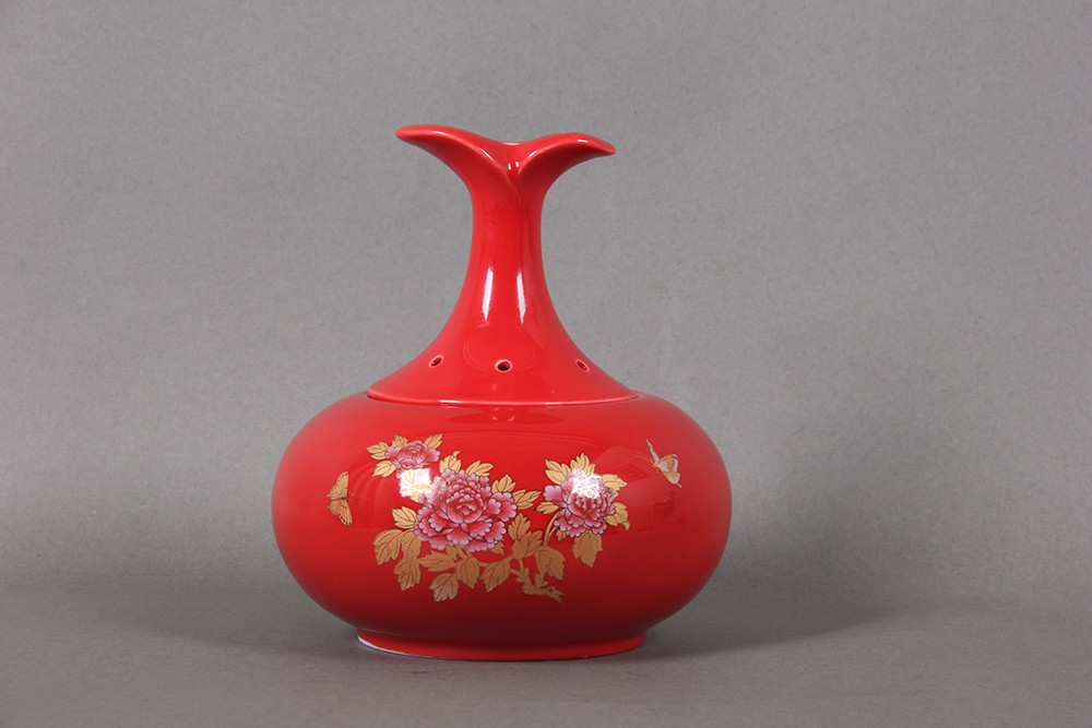 China Style Decorative Ceramic Aroma Reed Diffuser With Potpourri /Sola Flower