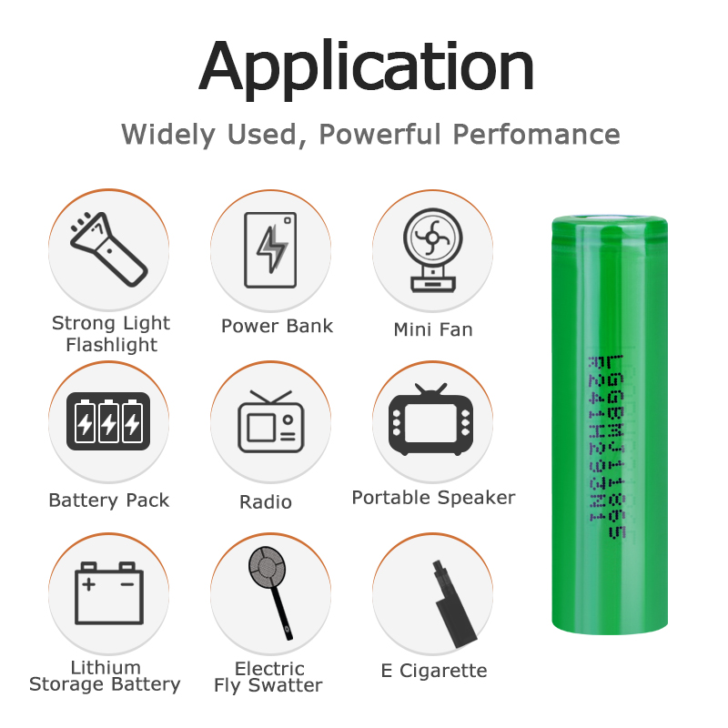 High power inr18650 3500mah MJ1 rechargeable ithium battery for lg chem cell