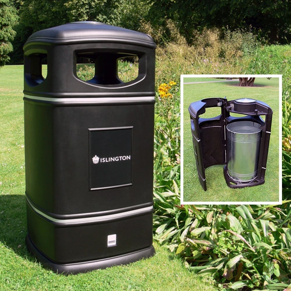 Outdoor collapsible advertising touchless trash waste can