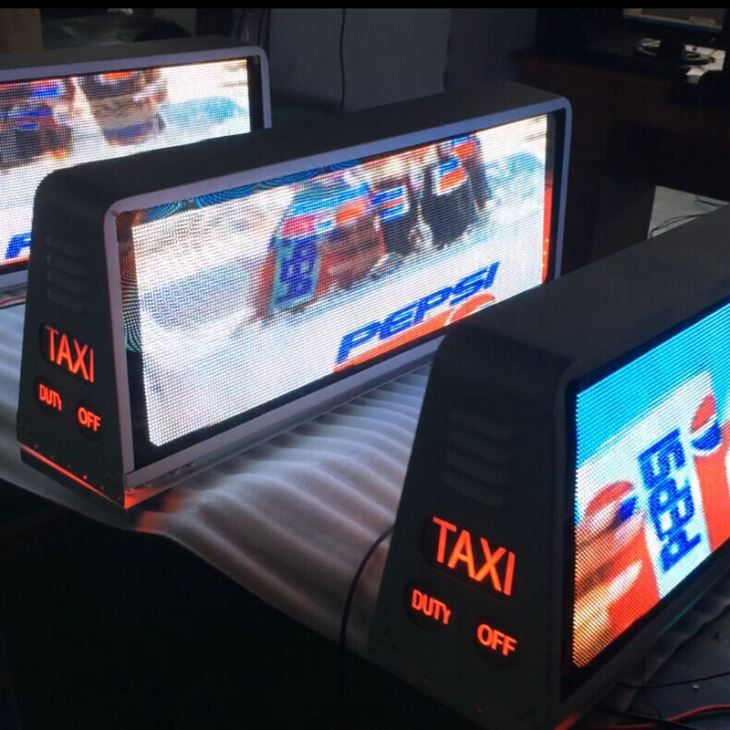 Outdoor advertising P5 Full Color 3G WIFI LED Sign/ Car Top Display/Taxi Light Box