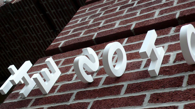 dimensional LETTER LOGO backlit led illuminated 3D build up steel sign letter