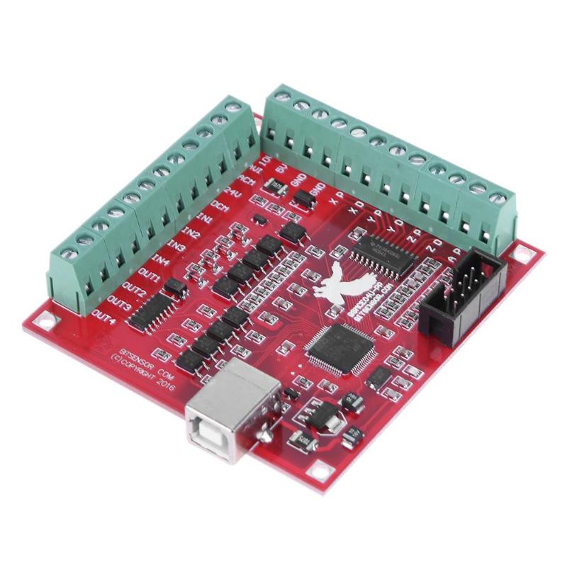 CNC MACH3 Breakout Board 4 USB Interface 100Khz Driver Motion Controller Card with USB Cable