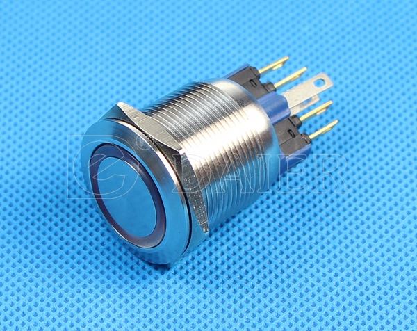 22mm 1 Pole Explosion Proof 120V Light Electrical Push Buttons