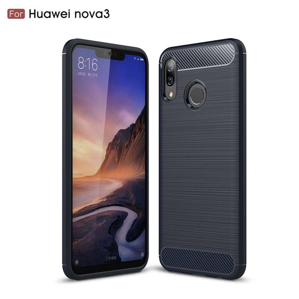 Carbon Fiber Tpu case for Huawei Nova 3 3i Soft CF Cover