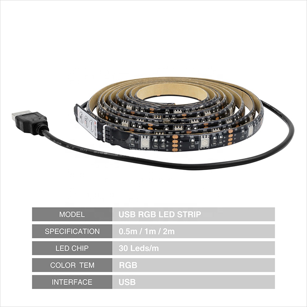 DC5V USB 3 Keys Control SMD5050 RGB LED Strip Lights