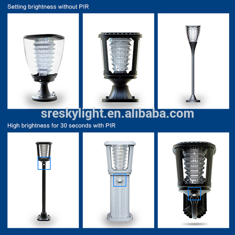 China Electric Solar Powered Pillar Light Led For Garden Gate